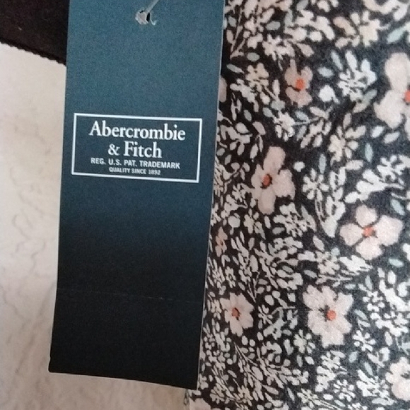 Abercrombie & Fitch Pink Gray Tie Front Blouse - Picture 6 of 8